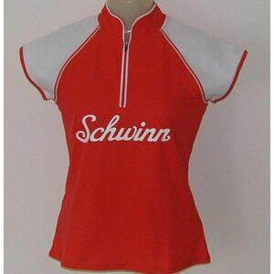Schwinn Women's Red White Bicycling Bike Jersey Size Small SM S Cycling